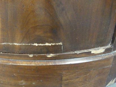 Corner in mahogany veneer, St Anne grey marble...