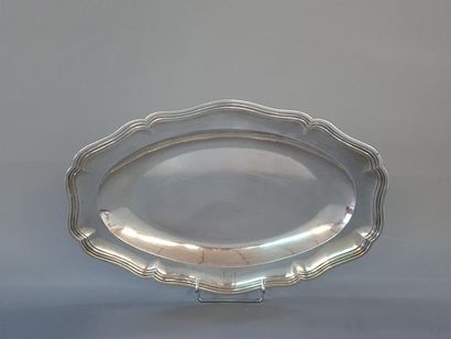 Bel ensemble de trois plats en argent 925°/00,...