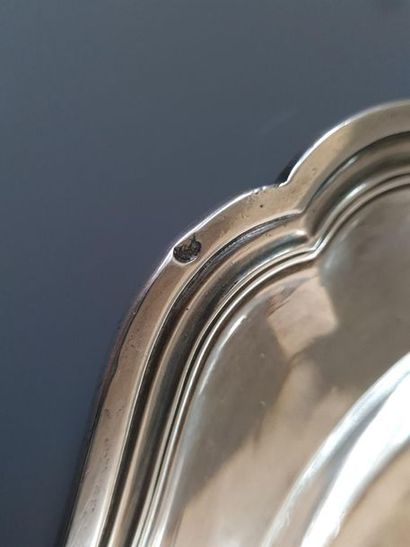 Bel ensemble de trois plats en argent 925°/00,...