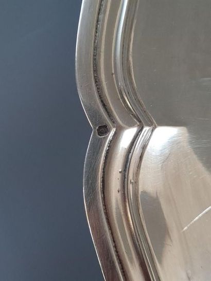 Bel ensemble de trois plats en argent 925°/00,...