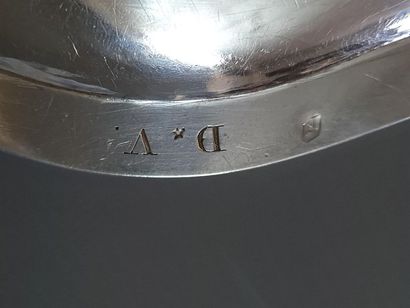 Bel ensemble de trois plats en argent 925°/00,...