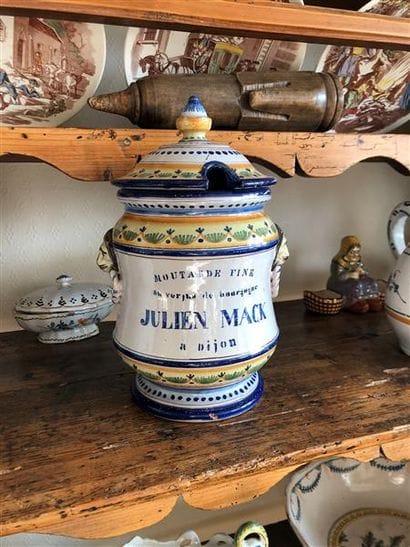Moutardier Julien MACK, en faïence de Nevers...