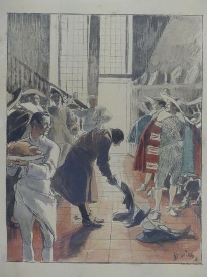 DRIAN (1885-1961)
Le repas des mousquetaires
Aquarelle...