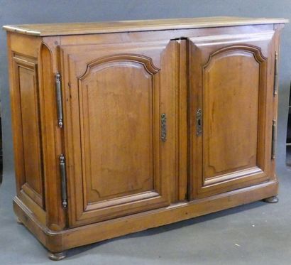 Moulded fruitwood sideboard with two doors...