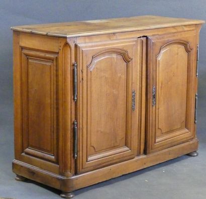 Moulded fruitwood sideboard with two doors...