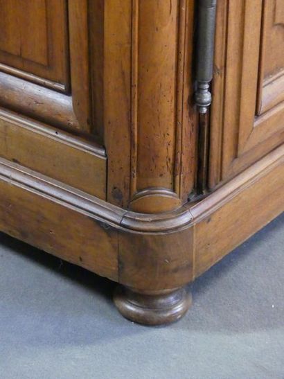 Moulded fruitwood sideboard with two doors...