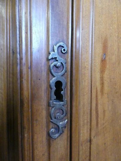 Moulded fruitwood sideboard with two doors...