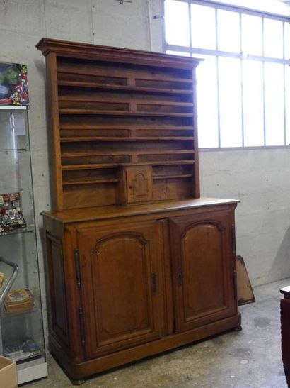 Moulded fruitwood sideboard with two doors...
