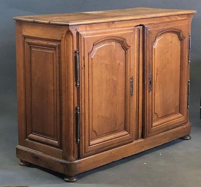Moulded fruitwood sideboard with two doors...