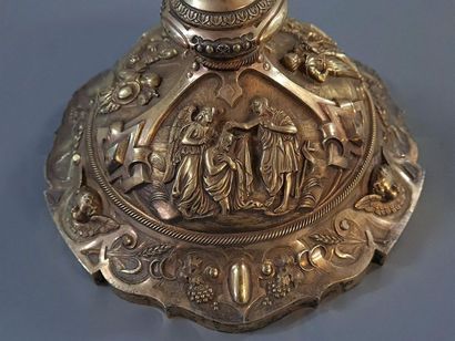 Grand calice en vermeil et sa patène, Riche...