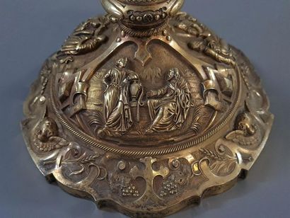 Grand calice en vermeil et sa patène, Riche...