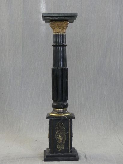 Column in marble and gilt bronze, Louis XVI...
