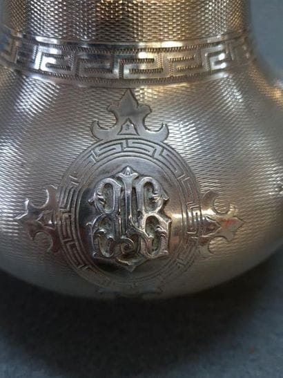 Théière et sucrier en argent 925°/00 Napoléon...