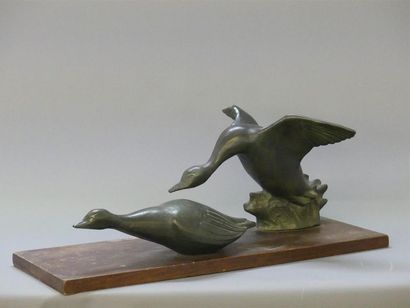 André TAJANA (1913-1999)
Two ducks;
Bronze...