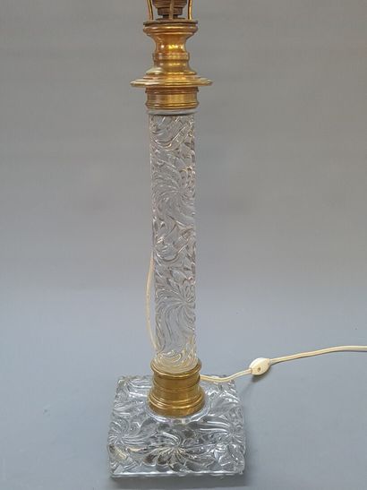 BACCARAT Beautiful lamp base in bronze and...