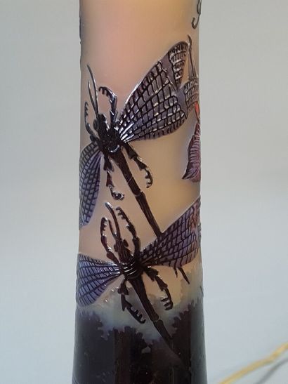 Art Nouveau style multilayer glass lamp....