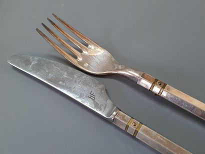 H.J. FRANCOIS Paris 

Silver and gold plated...