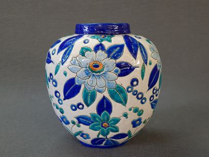 KERAMIS

Vase en céramique à décor de fleurs...