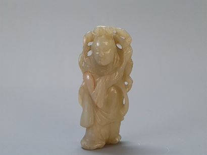Statuette en jade sculpté.

Chine XX°

H....