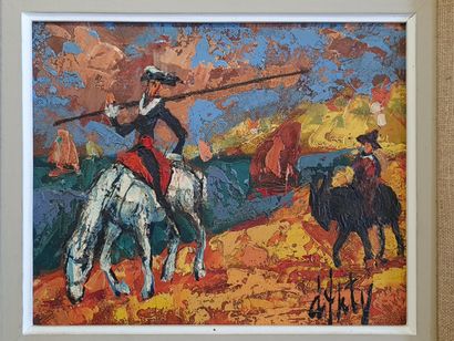Henry DANTY (1910 - 1988)

Don Quichotte.

Huile...