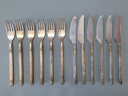 H.J. FRANCOIS Paris 

Silver and gold plated...
