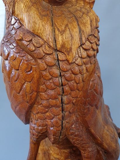 Carved Wood Owl

H. 67 cm. 

Missing in one...