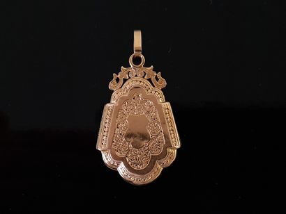 Souvenir medallion in gold 750°/ 00, inside...