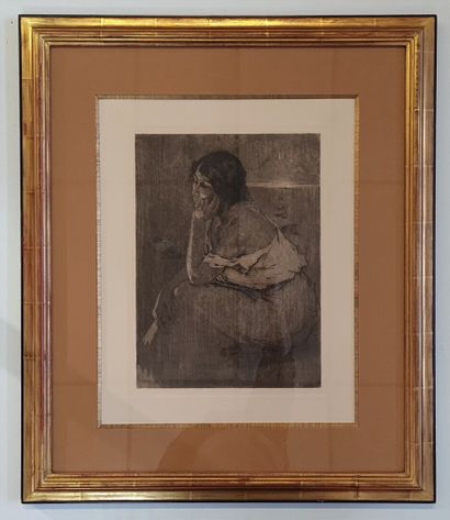 C. Verger Paris 1912.

Femme 

Estampe encadrée.

28...