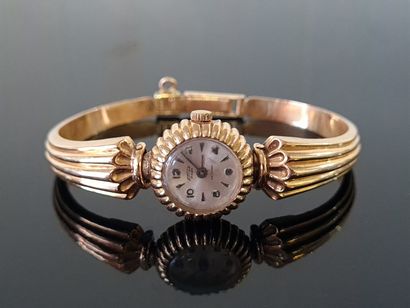 Lady's watch, articulated bracelet in gold...