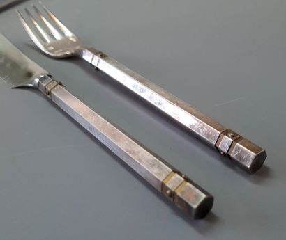 H.J. FRANCOIS Paris 

Silver and gold plated...