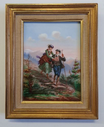 Ecole française XIX°

Couple en montagne.

Plaque...
