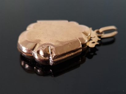 Souvenir medallion in gold 750°/ 00, inside...