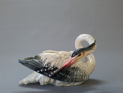 Delphin MASSIER (1836-1907) 

Héron.

Coupe...
