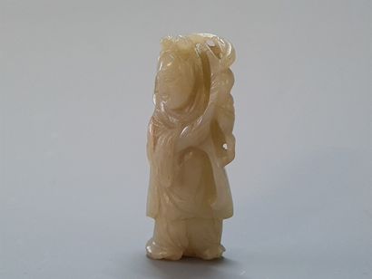 Statuette en jade sculpté.

Chine XX°

H....