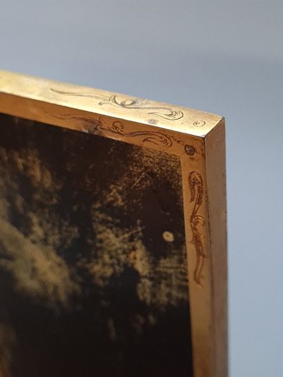 HOUR LAVIGNE 

Clock in gilded and lacquered...