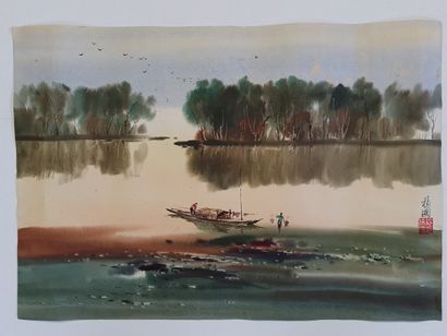 Asia XX°: Landscape.

Gouache on rolled paper

36...
