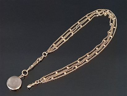 Gold watch chain with a mesh of four chains.

Weight:...