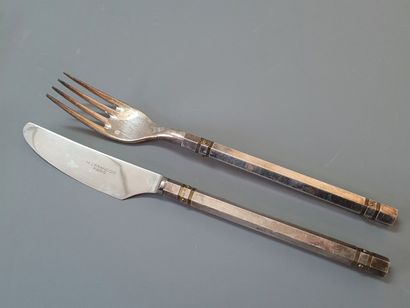 H.J. FRANCOIS Paris 

Silver and gold plated...