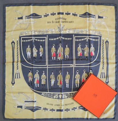 HERMÈS Paris 

Silk coachman's square model...