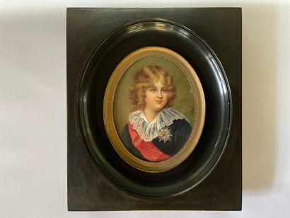 Portrait de Napoléon II, dit l'Aiglon. 

Miniature...