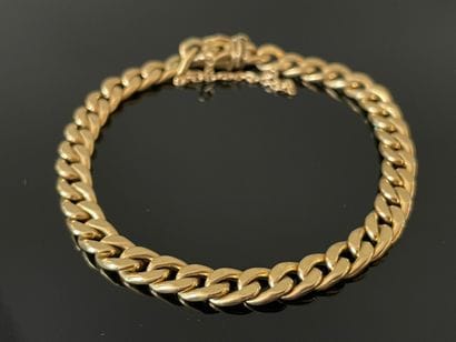 Gourmette en or 750°/ 00

L: 18 cm.

Poids:...