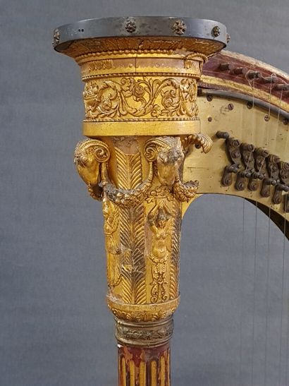 BRIMMEYR Mécanicien. Harpe en bois, cadre...