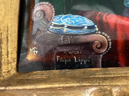 LIMOGES, XIXème siècle 

Vierge à l'enfant...
