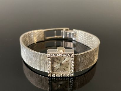 Montre bracelet en or gris 750°/ 00, cadran...