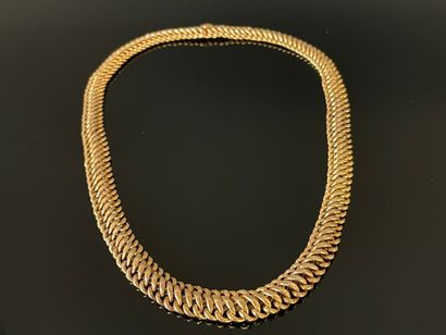 Collier ras de cou en or 750°/ 00, maille...