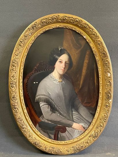 Ecole française XIX°

Portrait de jeune femme...