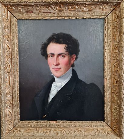 R de CALBIAC ( XIX°)

Portrait de jeune homme.

Huile...