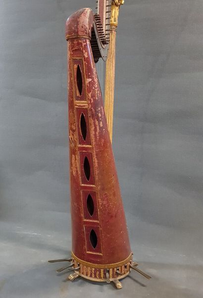 BRIMMEYR Mécanicien. Harpe en bois, cadre...