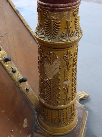 BRIMMEYR Mécanicien. Harpe en bois, cadre...