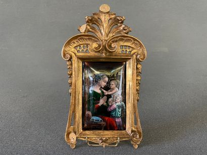 LIMOGES, XIXème siècle 

Vierge à l'enfant...
